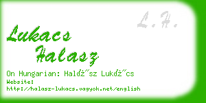 lukacs halasz business card